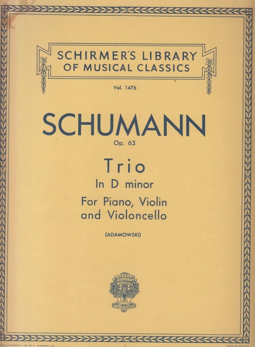 Piano Trio in d minor, Op.63 - Set of Parts