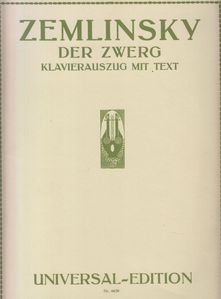 Der Zwerg, Op.17 - Vocal Score
