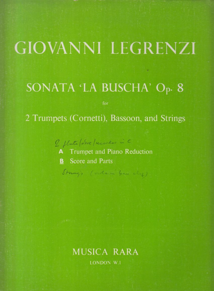 Sonata 'La Buscha', Op.8 for 2 Trumpets, Bassoon and Strings - Score & Parts