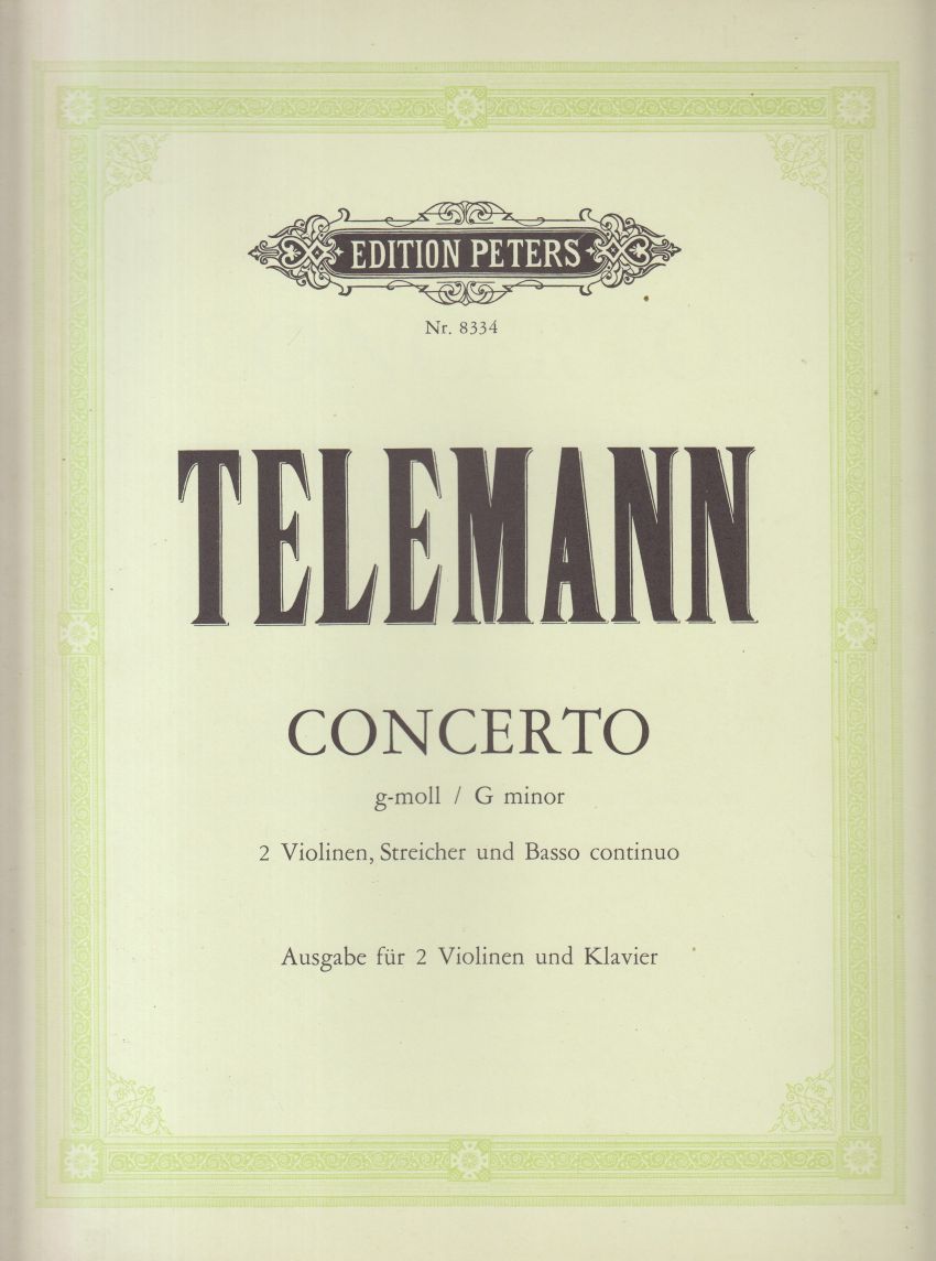 Concerto in g minor for 2 Violins, Strings and Basso continuo - 2 Violins & Piano