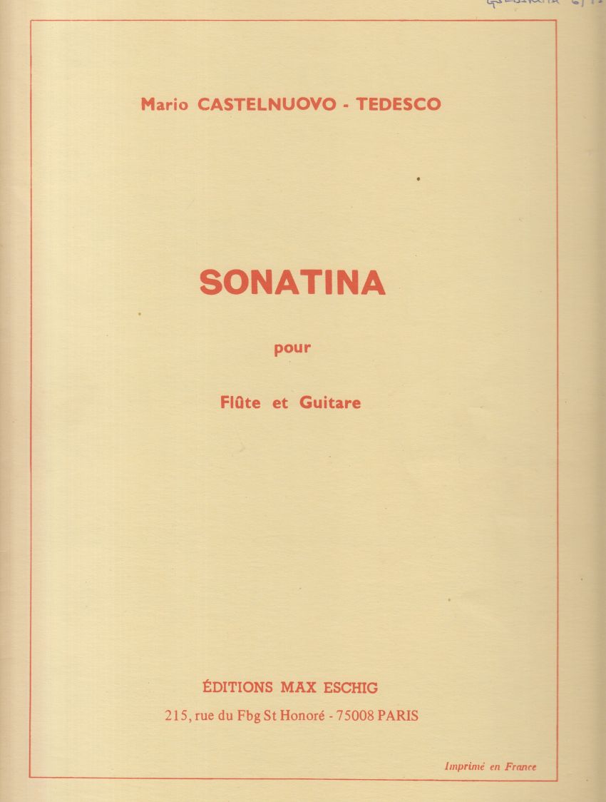 Sonatina for Flute and Guitar, Op.205 - Set of Parts