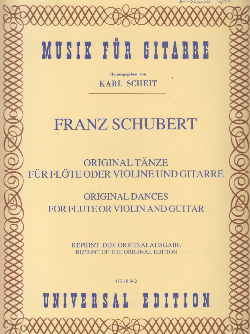 Original Dances for Flute (Violin) and Guitar - Set of Parts