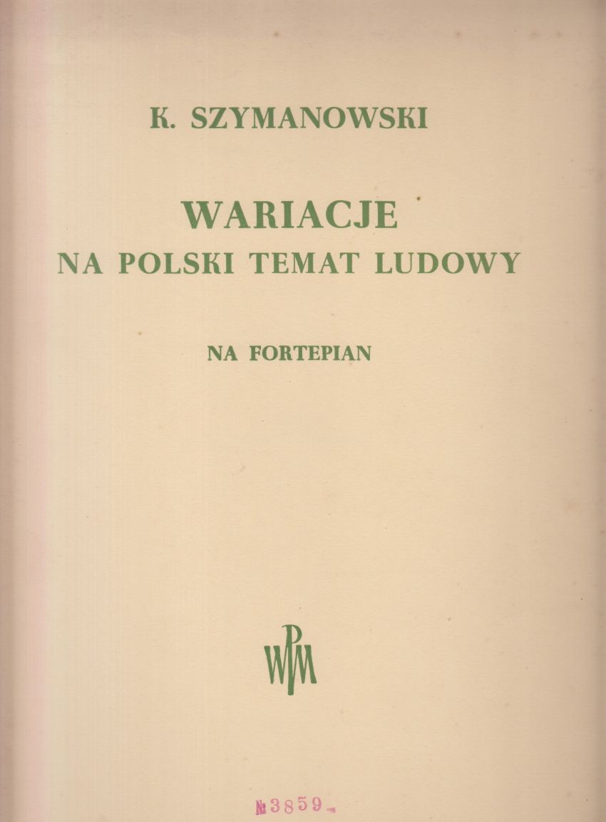 Variations on a Polish Theme for Piano, Op.10
