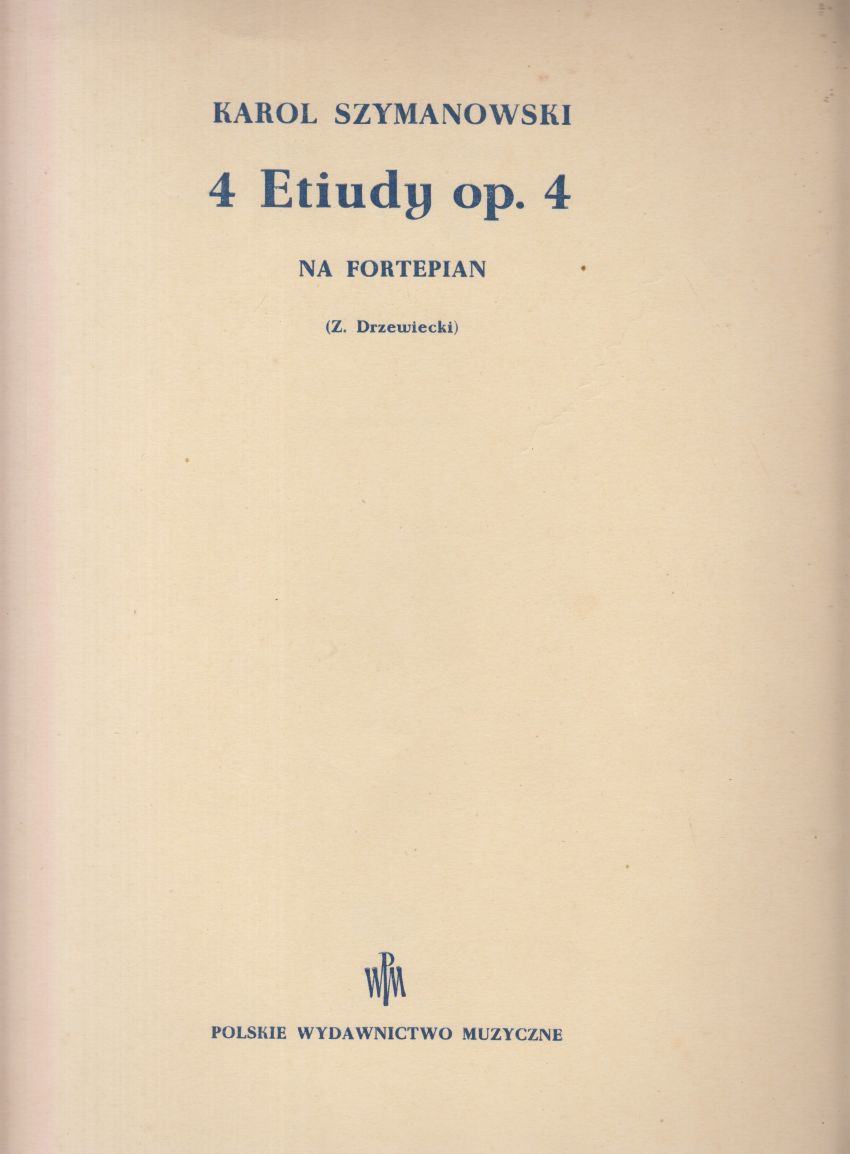 4 Studies for Piano, Op.4