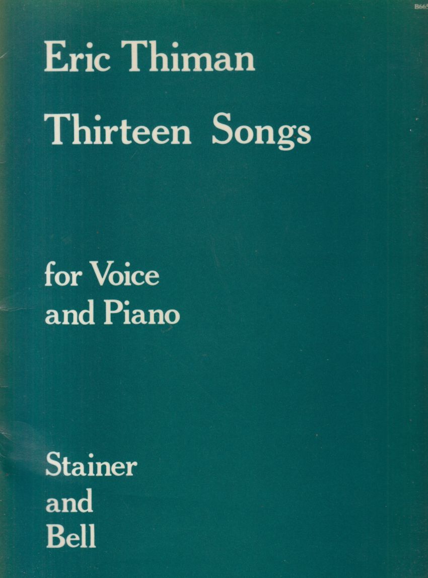 Thirteen Songs for Voice & Piano