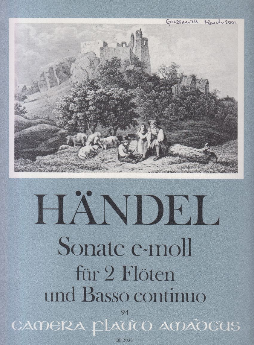 Sonata in e minor for Two Flutes and Basso Continuo - Set of Parts