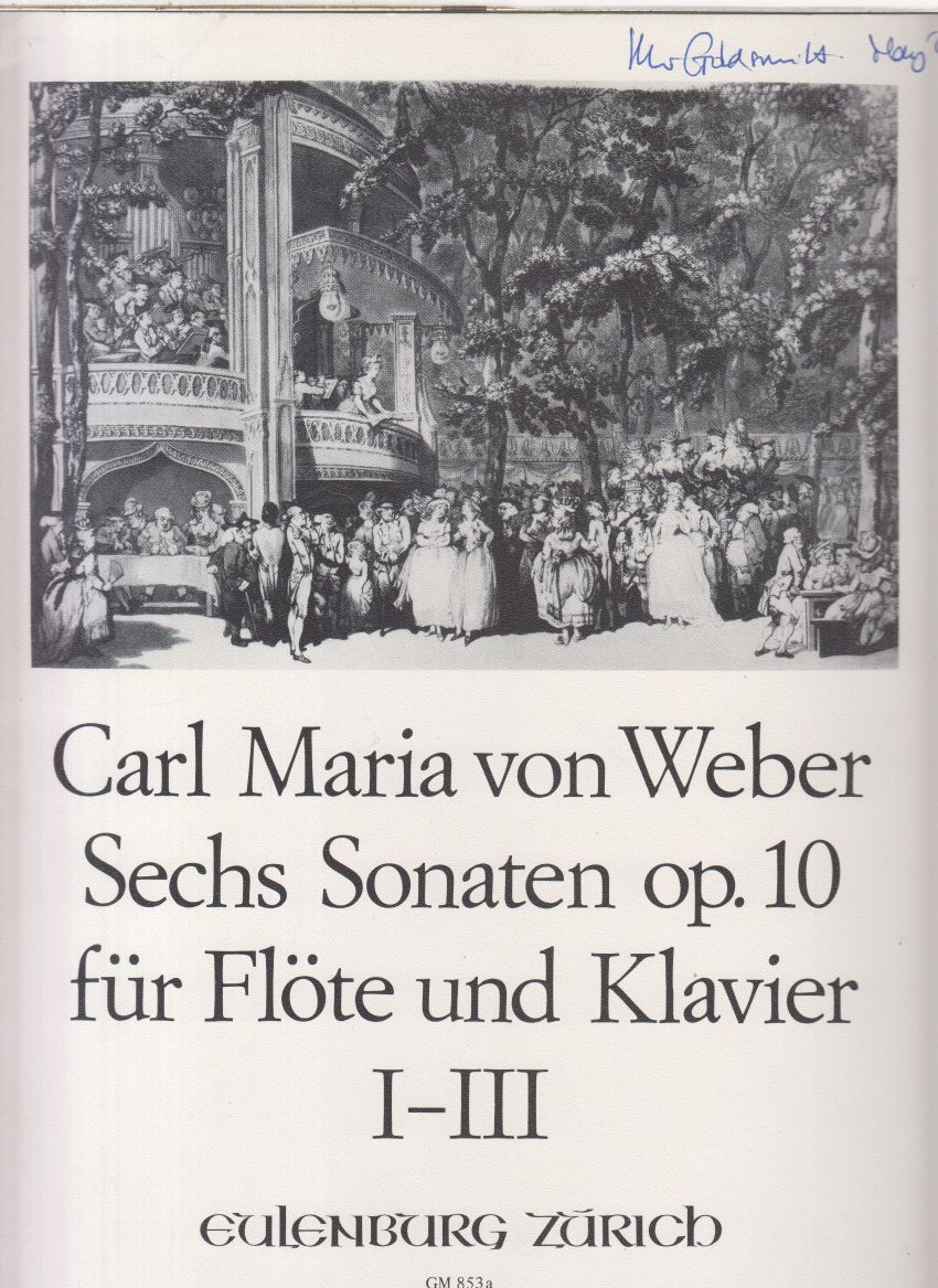 Six Sonatas for Flute and Piano, Op.10 Nos.1 - 3.