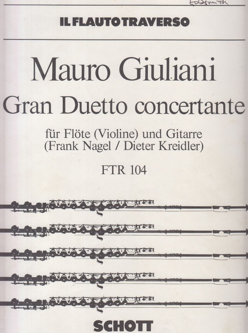 Gran Duetto Concertante for Flute (or Violin) and Guitar, Op.52