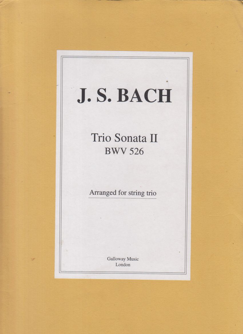 Trio Sonata II, BWV 526 for String Trio - Score & Parts