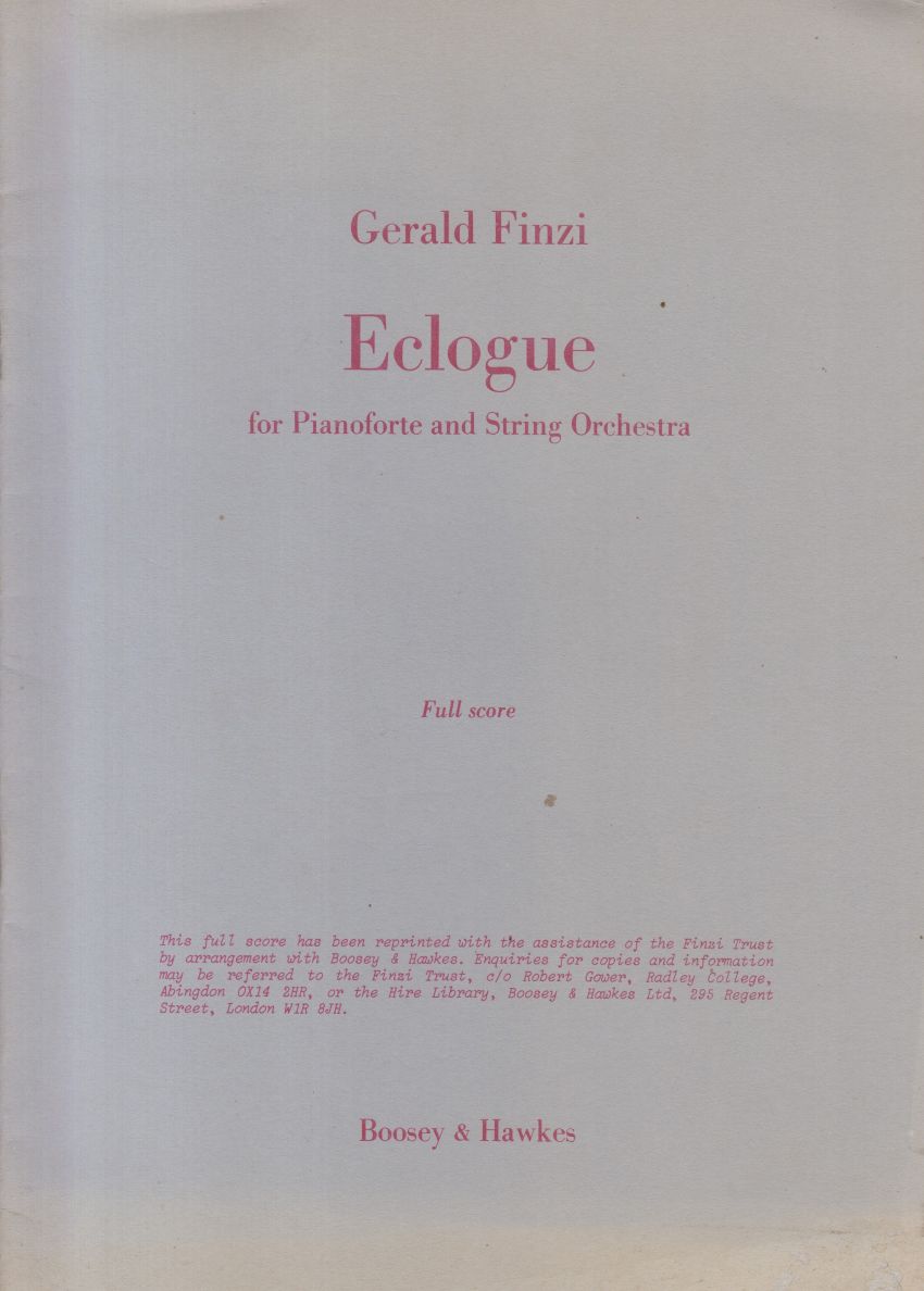 Eclogue for Piano and String Orchestra - Full Score