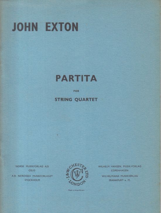 Partita for String Quartet - Study Score