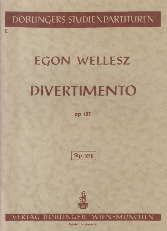 Divertimento, Op.107 - Study Score