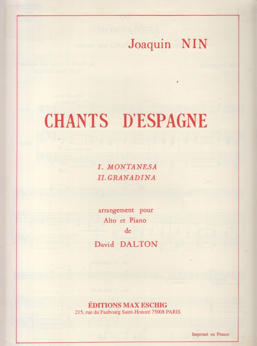 Chants d'Espagne - Viola & Piano