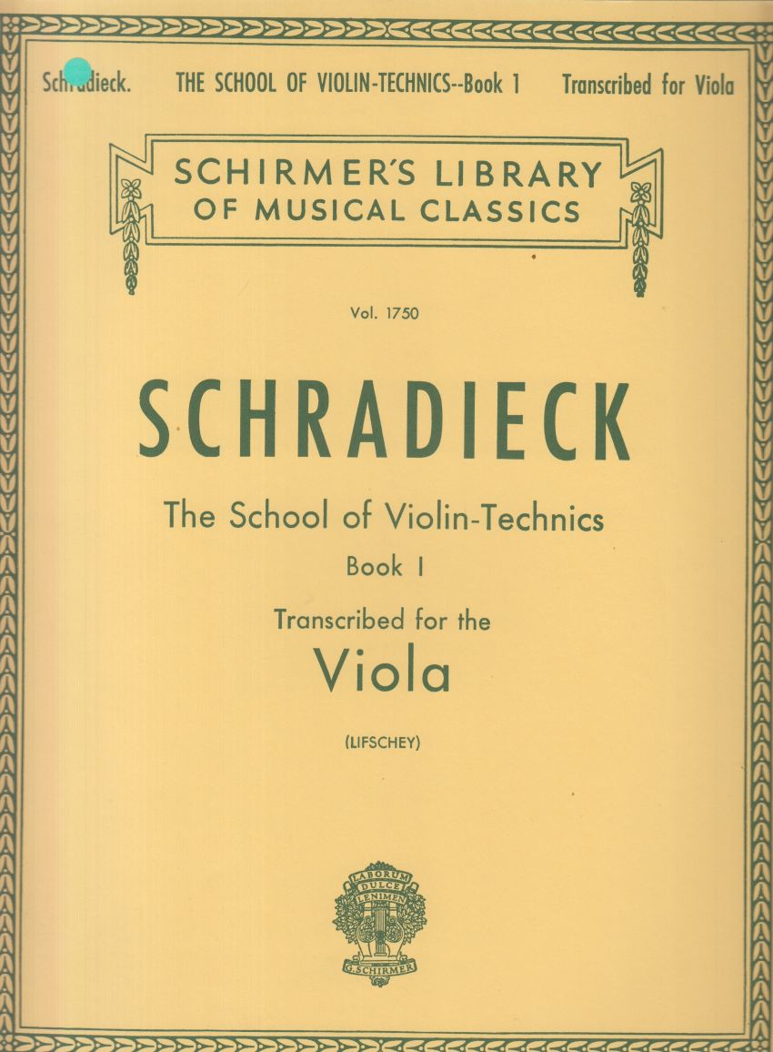 School of Violin Technics Book 1 - Transcribed for Viola