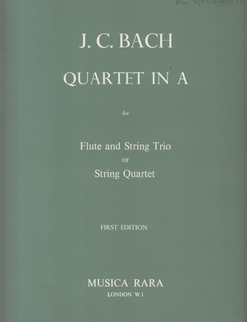 Quartet in A major for String Quartet or Flute Trio - Set of Parts
