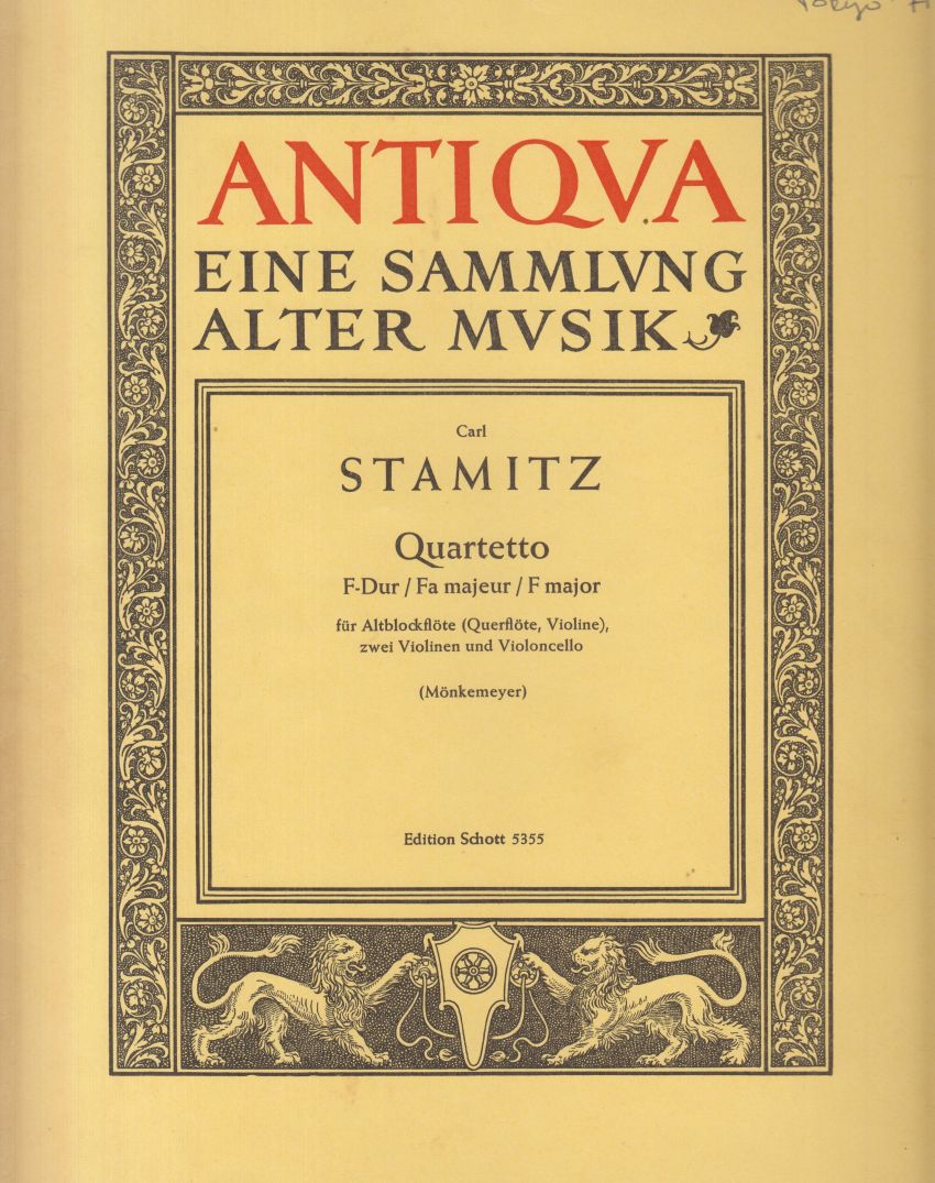 Quartet for Treble Recorder, Two Violins and Cello - Set of Parts
