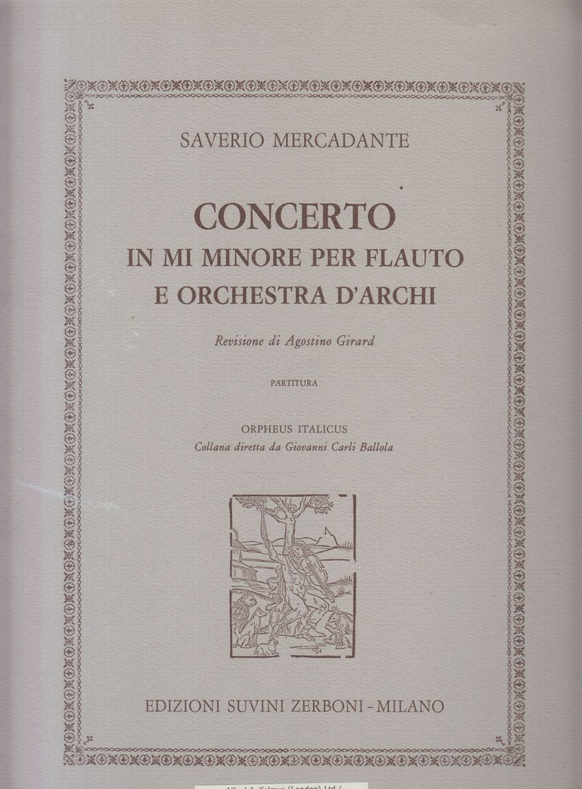 Concerto for Flute and String Orchestra in e minor, Op.57 - Full Score