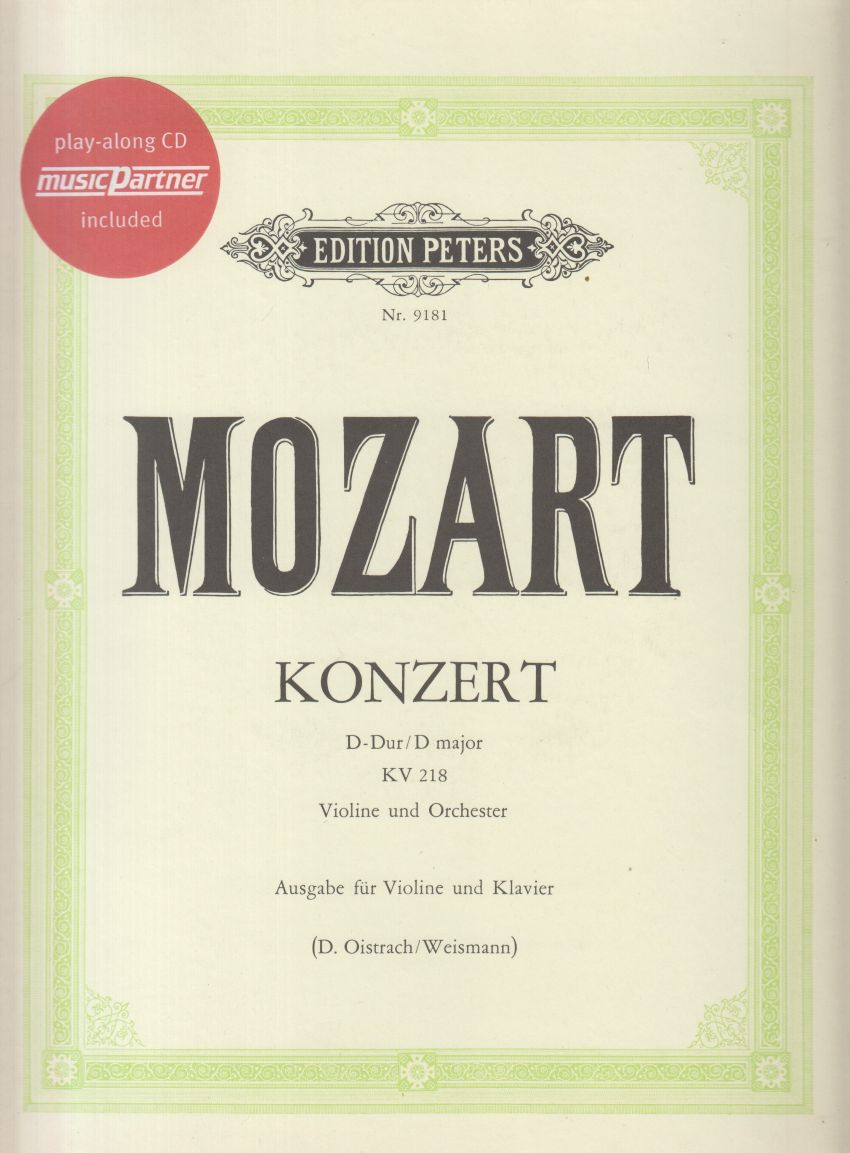 Violin Concerto No.4 in D, K218 - Violin & Piano + Play along CD