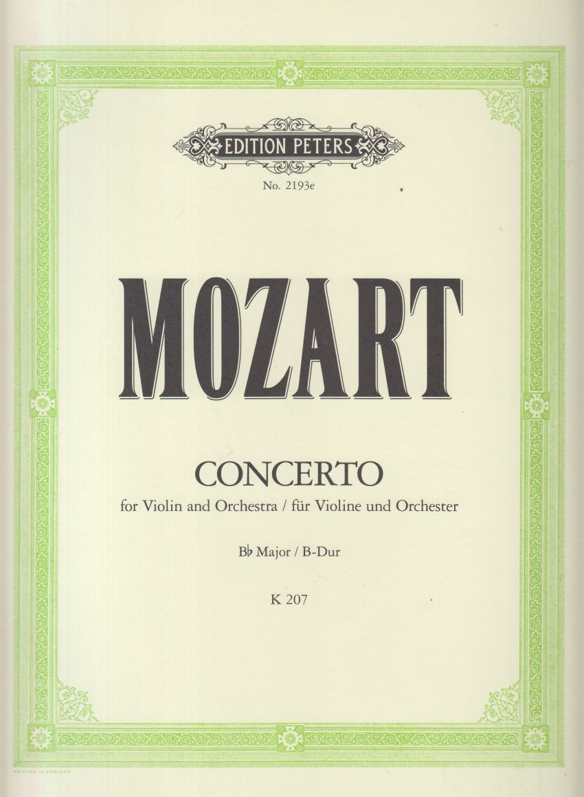 Violin Concerto No.1 in B flat, K207 - Violin & Piano