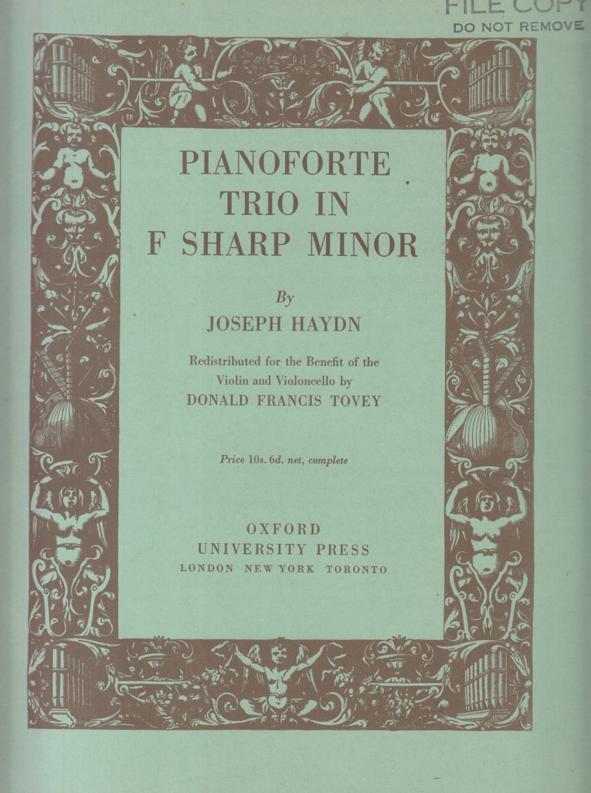 Piano Trio in f sharp minor - Set of Parts