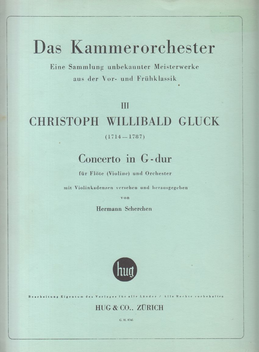 Flute Concerto in G major - Full Score