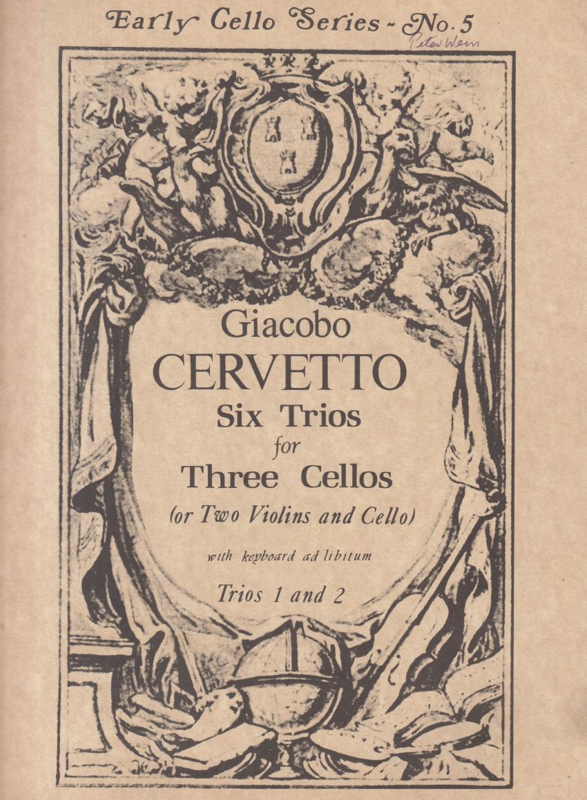 Six Trios for Three Cello (or Two Violins and Cello) with Keyboard ad lib - Trios 1 & 2 Set of Parts