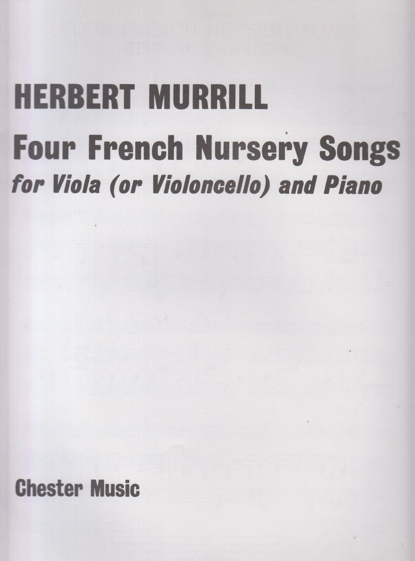 Four French Nursery Songs for Viola & Piano