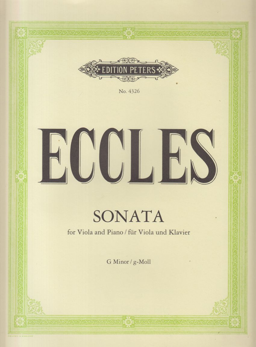 Sonata in g minor for Viola and Piano