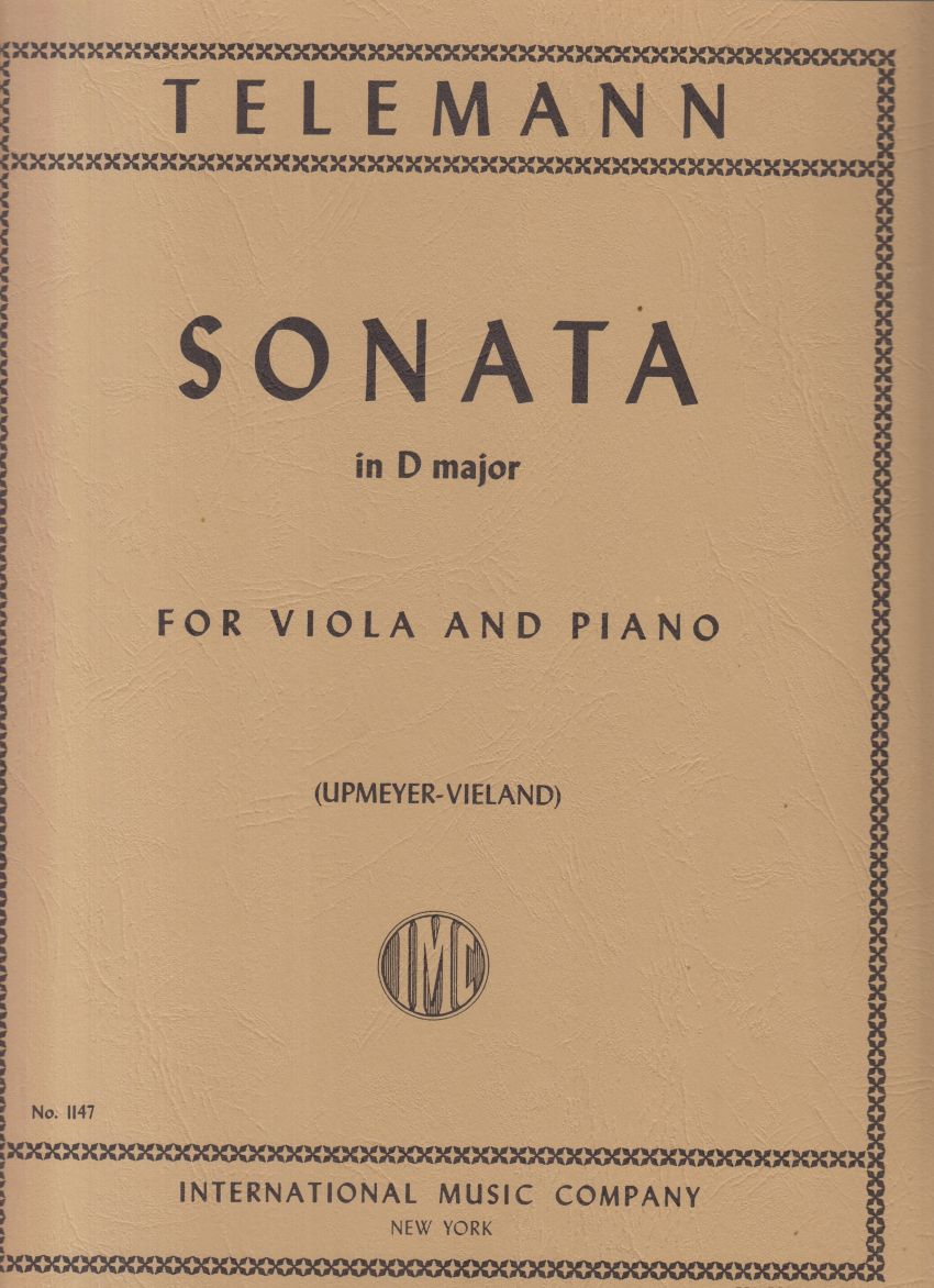 Sonata in D major for Viola and Piano