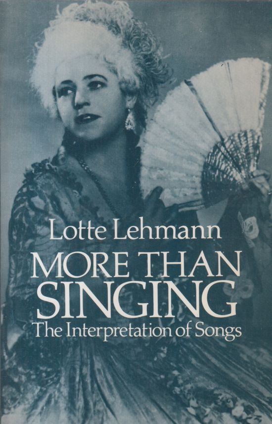 More Than Singing - The Interpretation of Songs