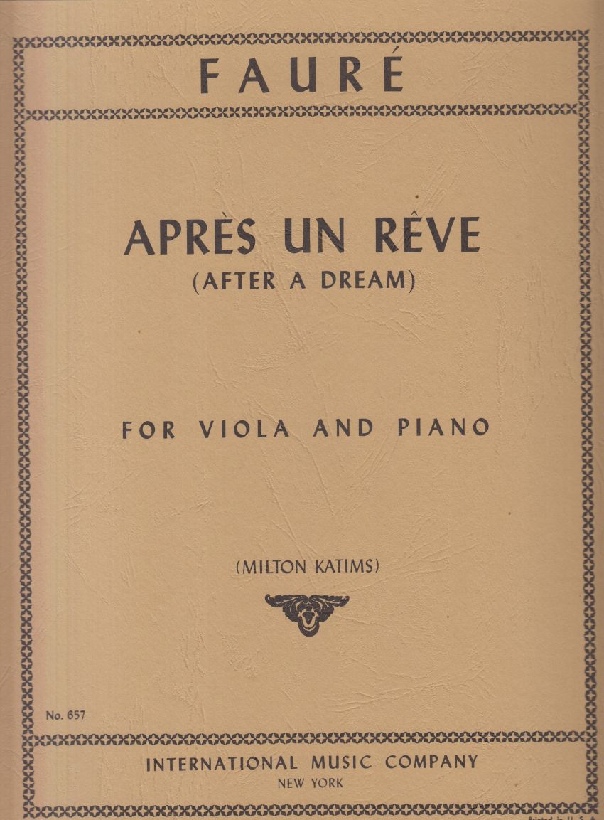 Apres un Reve - Viola & Piano