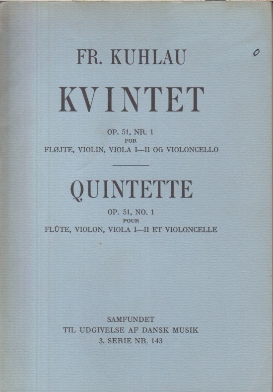 Quintet for Flute, Violin, 2 Violas & Cello, Op.51 No.1 - Study Score