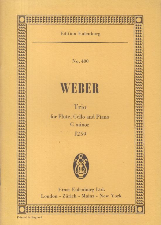 Trio for Flute, Cello & Piano,J259 - Study Score