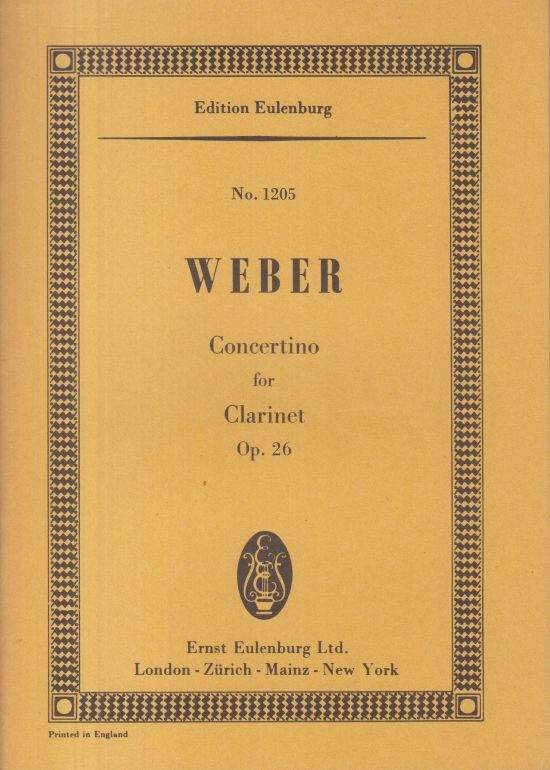 Concertino for Clarinet and Orchestra, Op.26 - Study Score