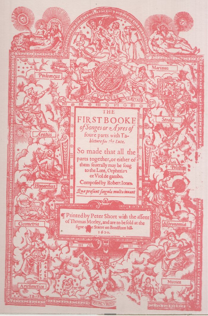 The First Booke of Songes or Ayres (1600)