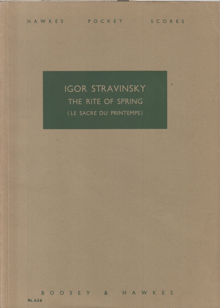 The Rite of Spring - 4to Study Score