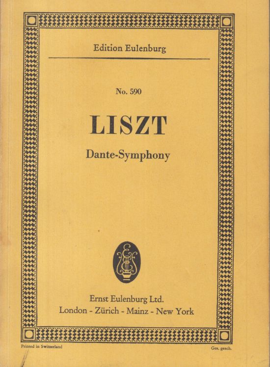 Dante Symphony for Femaile Choir & Orchestra - Study Score