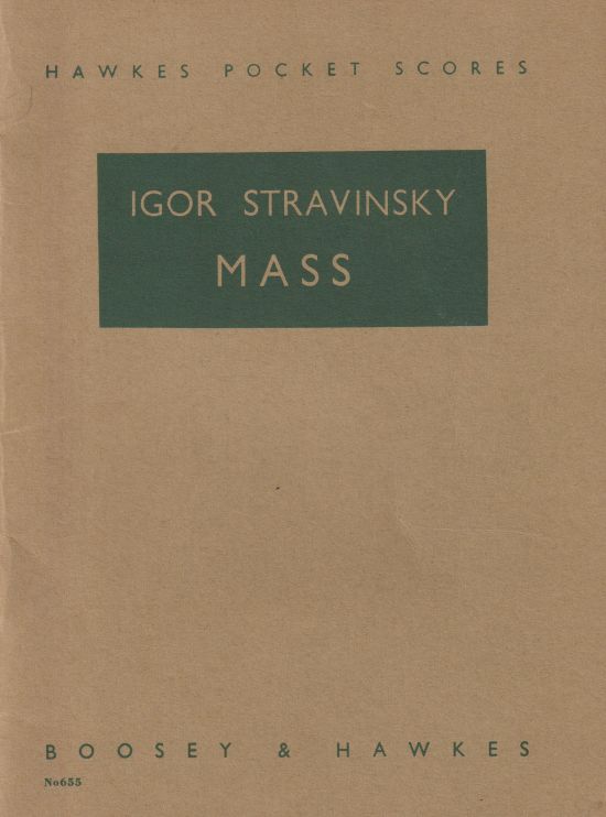 Mass for Mixed Chorus and Double Wind Quintet - Study Score
