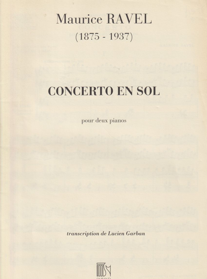 Piano Concerto in G - Two Piano Transcription