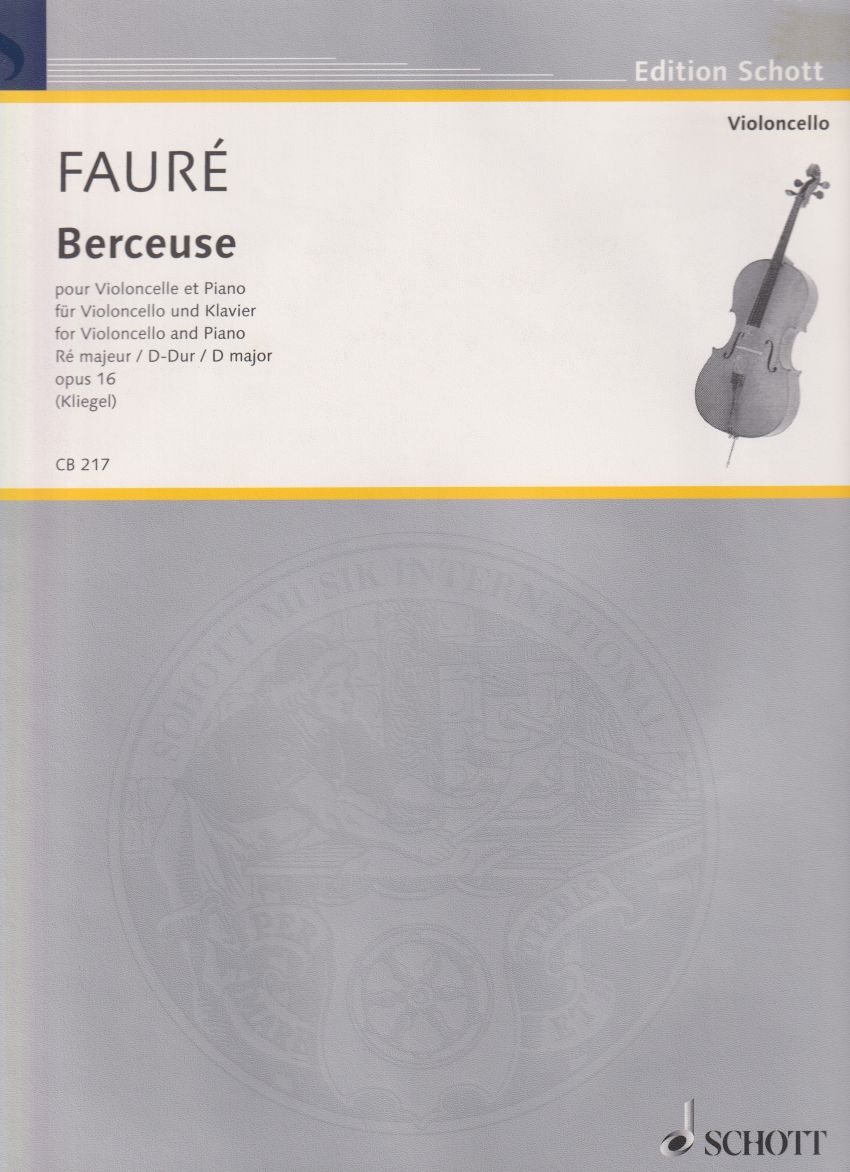 Berceuse in D major, Op.16 - Cello & Piano