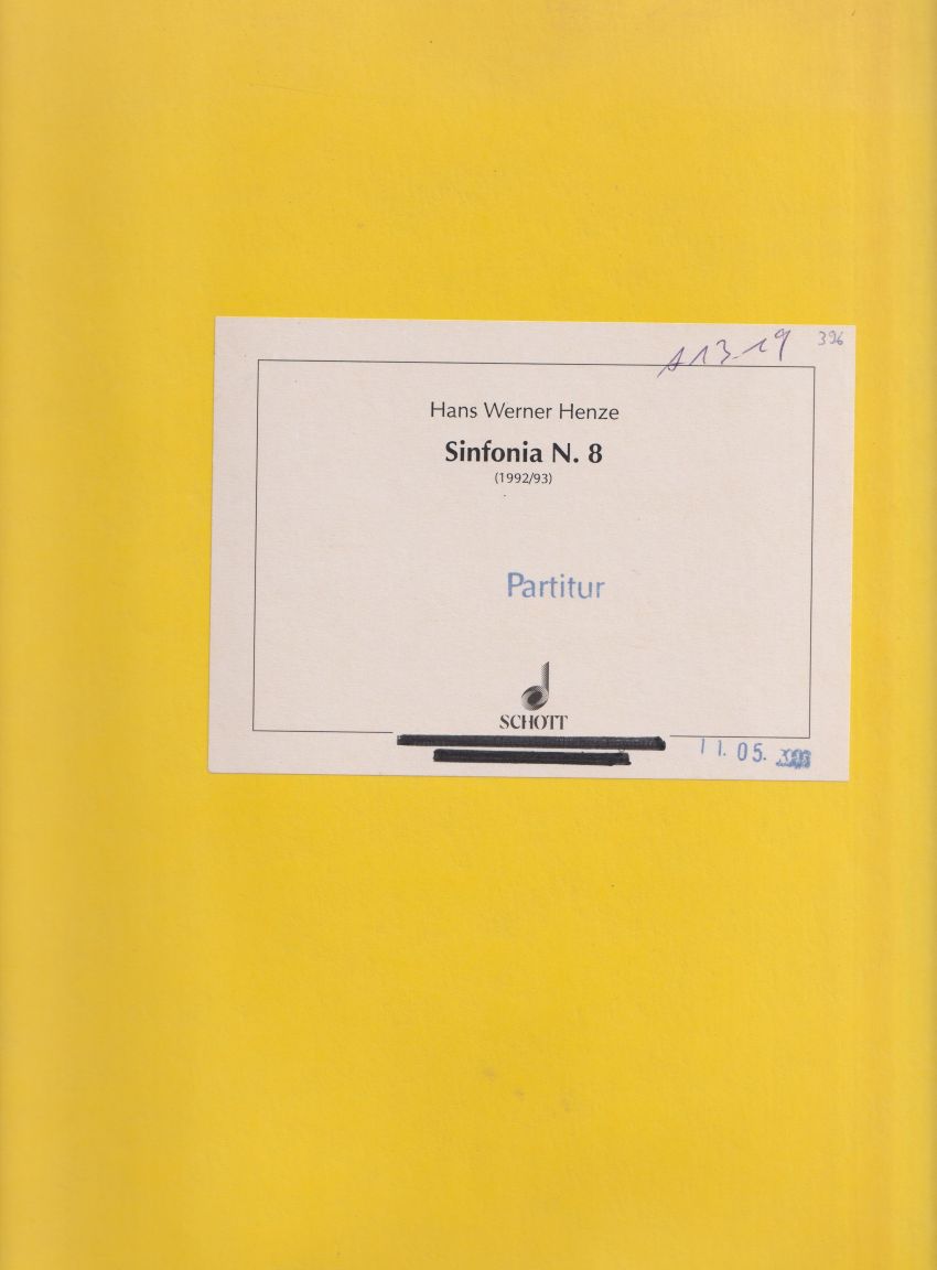 Sinfonia No.8 (1992/93) - Folio Full Score
