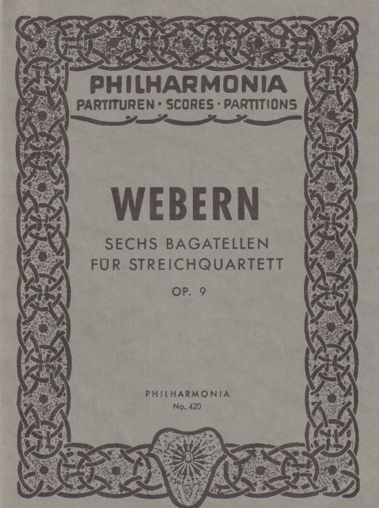 6 Bagatelles for String Quartet, Op.9 - Study Score