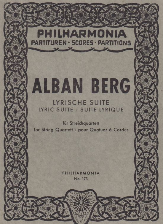 Lyric Suite for String Quartet - Study Score