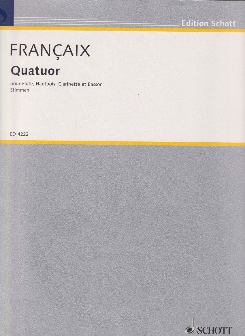 Quatuor for Flute, Oboe, Clarinet and Bassoon - Set of Parts