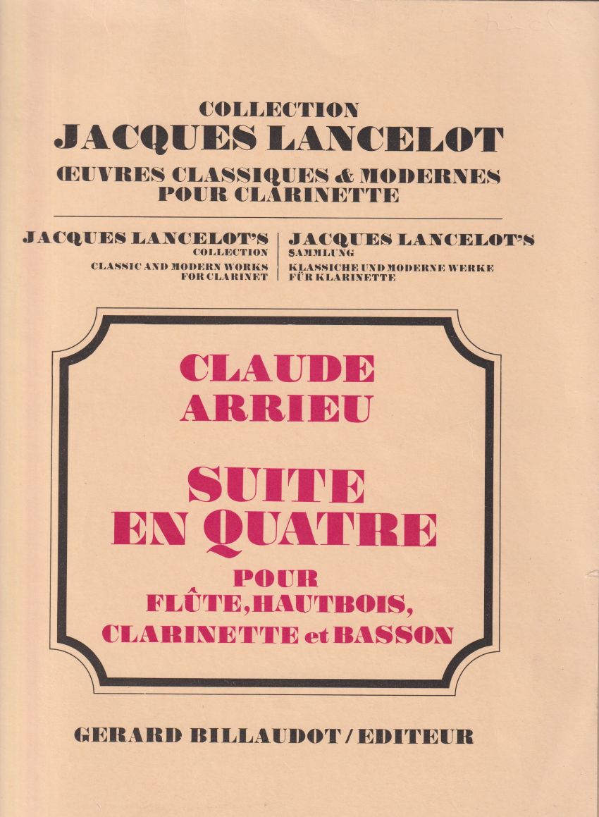 Suite en Quatre for Flute, Oboe, Clarinet and Bassoon - Score & Parts