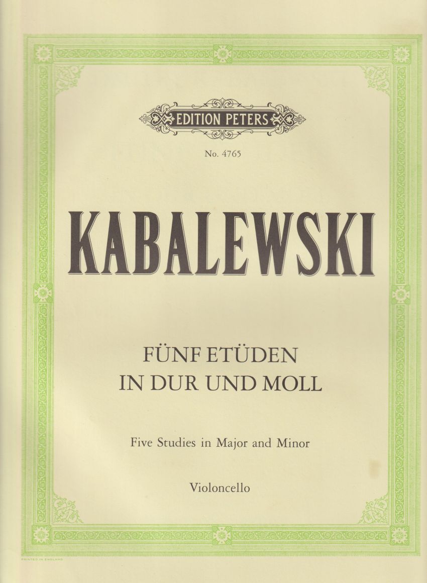 Five Studies in Major and Minor for Cello, Op.67