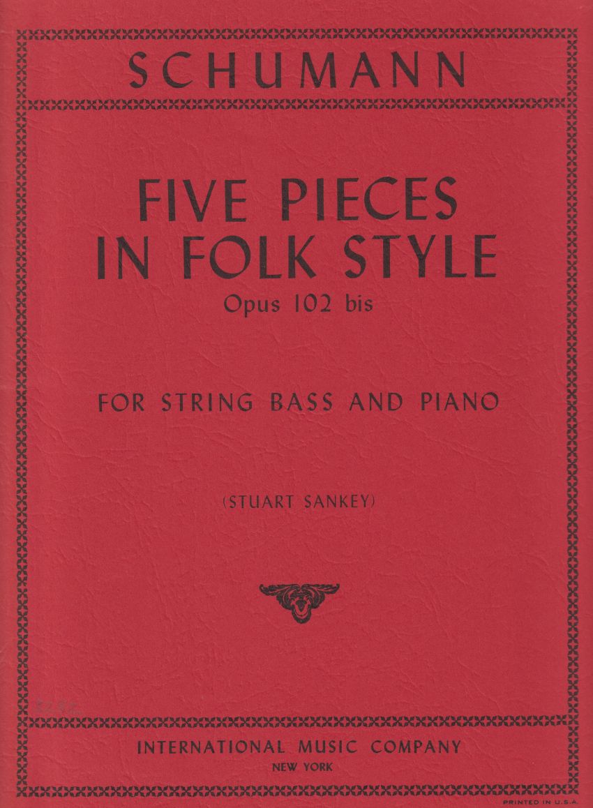 Five Pieces in Folk Style for Double Bass and Piano, Op.102 bis