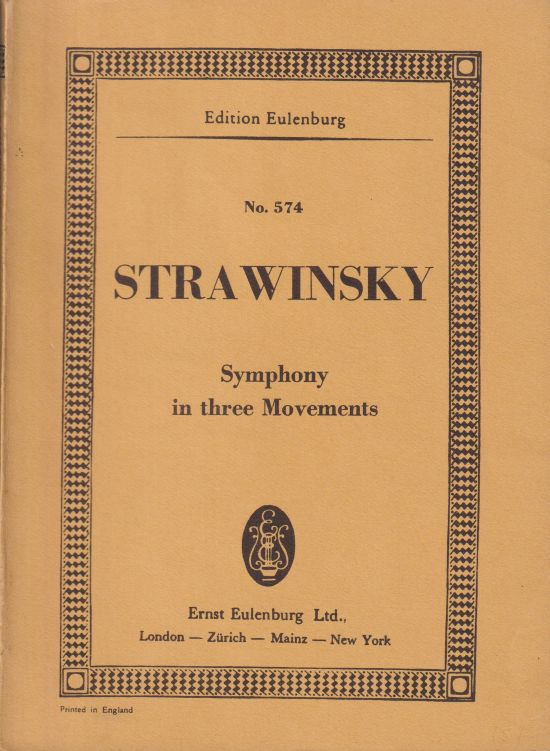 Symphony in Three Movements - Study Score