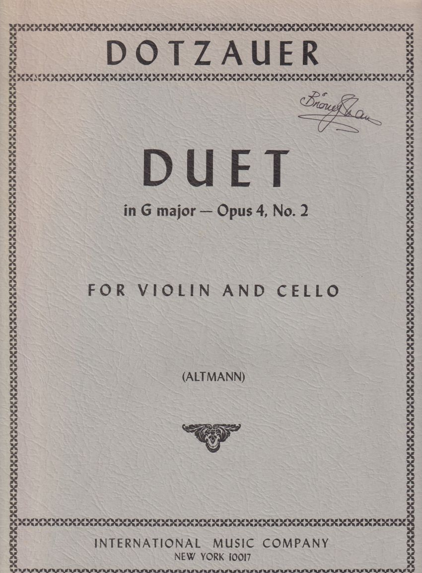 Duet in G major for Violin and Cello, Op.4, No.2