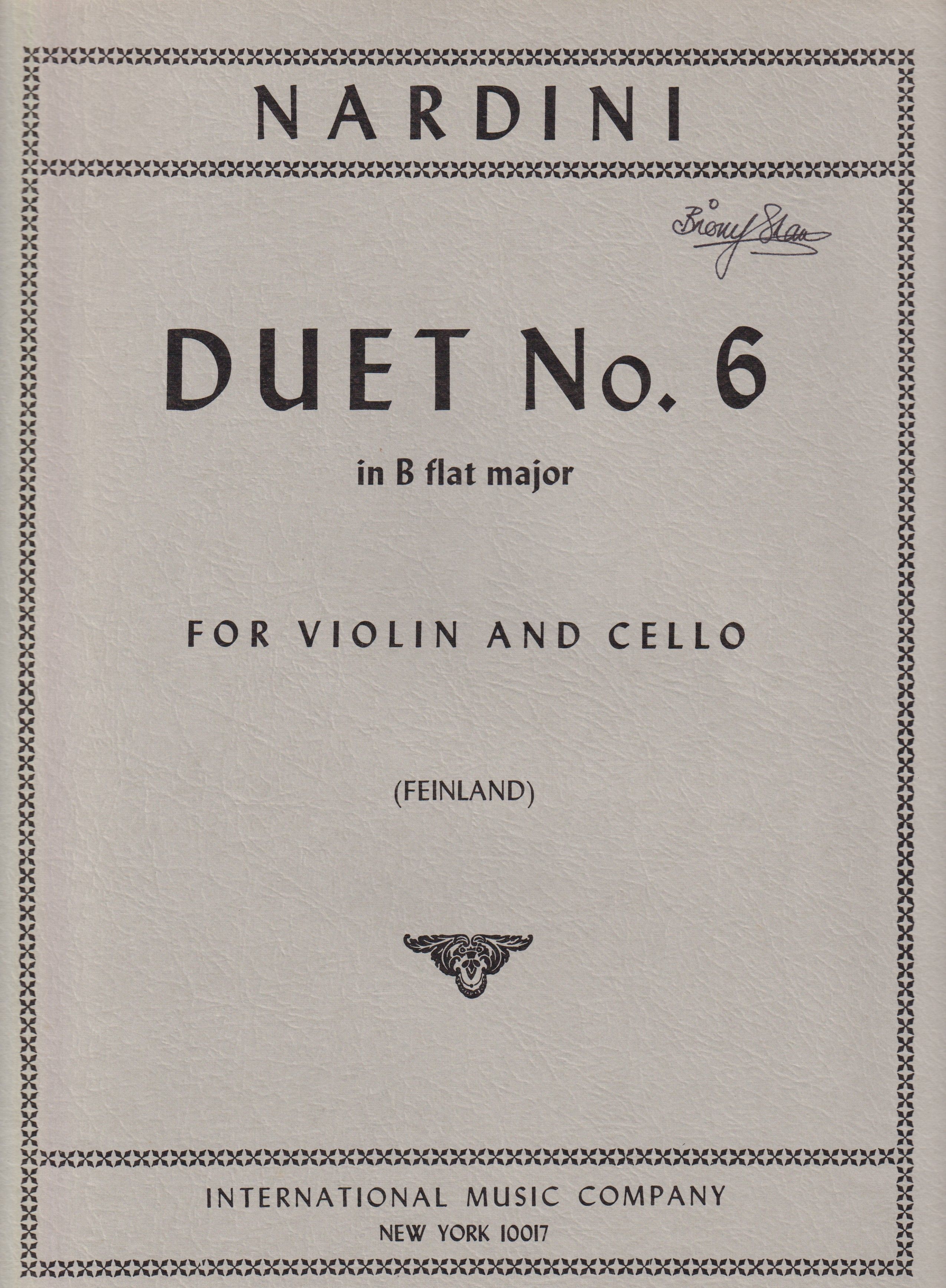 Duet No.6 in B flat major for Violin and Cello